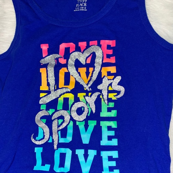 CHILDRENS PLACE BLUE TANK TOP SIZE- 10/12 - Picture 1 of 3